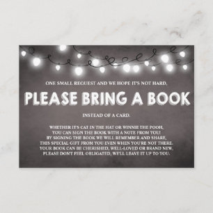 Babydusche Bringen Sie eine Buchkarte mit rustikal Einladung