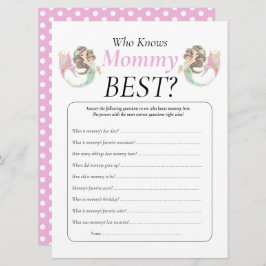 Babydusche Brown Meerjungfrau Mommy Baby unter dem Einladung