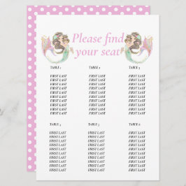 Babydusche Brown Mermaid Pink Tabelle Tabelle Tabe Einladung