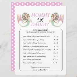 Babydusche Brpwn Meerjungfrau unter dem Meer. Einladung