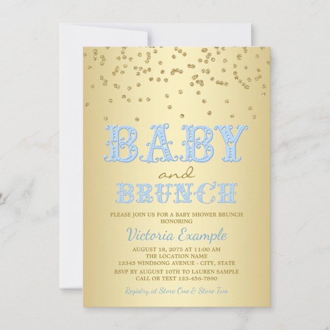 Babydusche Brunch Kinderdusche Einladungen (Vorderseite)