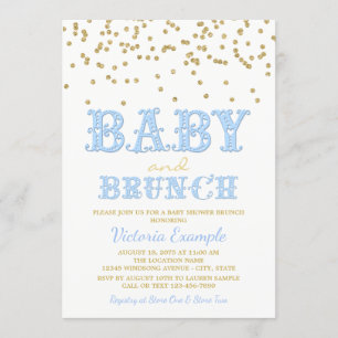 Babydusche Brunch Kinderdusche Einladungen