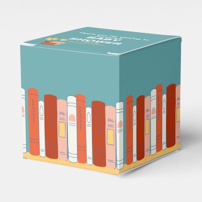 Babydusche, Brunch und Bücher, geschlechtsneutral Geschenkschachtel (Vorderseite)