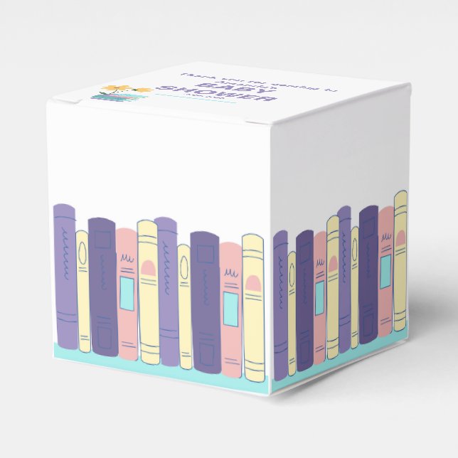 Babydusche, Brunch und Bücher, geschlechtsneutral Geschenkschachtel (Vorderseite)