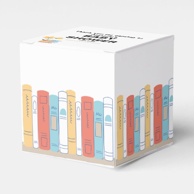 Babydusche, Brunch und Bücher, geschlechtsneutral Geschenkschachtel (Vorderseite)