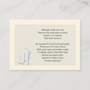 Babydusche Buchgedicht Rosa Beilage Karte