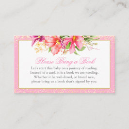 Babydusche Buchungsanfrage Blume Bouquet Pink Begleitkarte