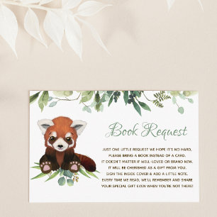 Babydusche Buchungsanfrage Red Panda Bear Begleitkarte