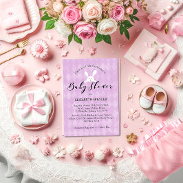Babydusche Bunny Lila Baby Dusche Einladung