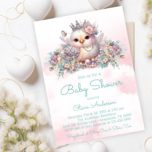 Babydusche Butterfly Chick Einladung