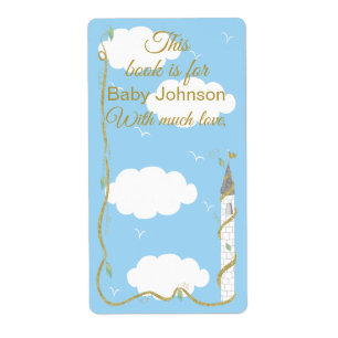 Babydusche "Castle Gold/Sil" Buchzeichen Blatt 8