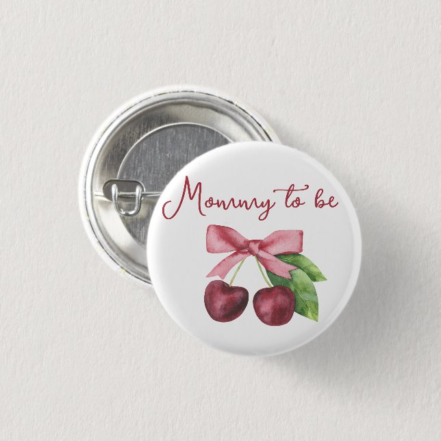 Babydusche Cherry - Mommy to be Button (Vorne & Hinten)