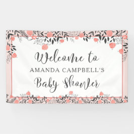 Babydusche Chic Rose Gold Blush Begrüßung Banner