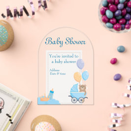 Babydusche Clear Akryllische Einladungskarte 5 Acryleinladungen