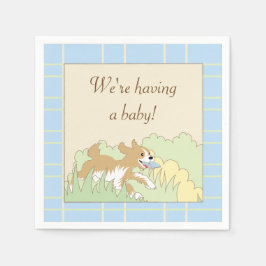 Babydusche Cocktail Napkins/Blau Eine Dusche bauen Serviette