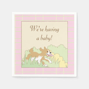 Babydusche Cocktail Napkins/Pink Eine Dusche bauen Serviette