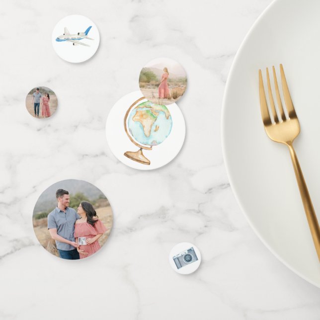 Babydusche Confetti World Travel Illustration Konfetti (Gruppe)