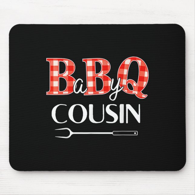 Babydusche Cousin Grillen Party Niedlich Matching  Mousepad (Vorne)