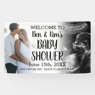 Babydusche Custom 2 Foto Willkommen Banner