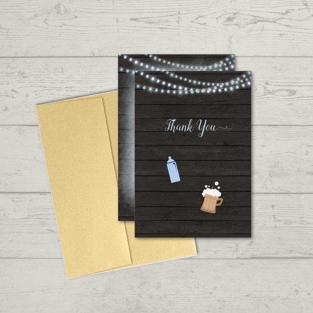 Babydusche Danke, Baby braut Blau Dankeskarte (Von Creator hochgeladen)