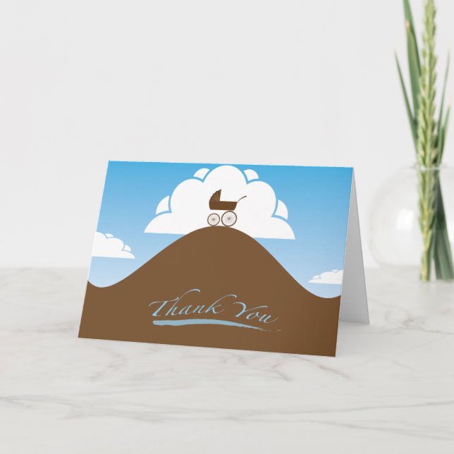 Babydusche danke blau (Vorderseite)