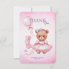Babydusche Danke, Cards Teddybär. Dankeskarte