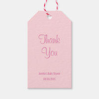 Babydusche Danke Chic Blush Pink Simple