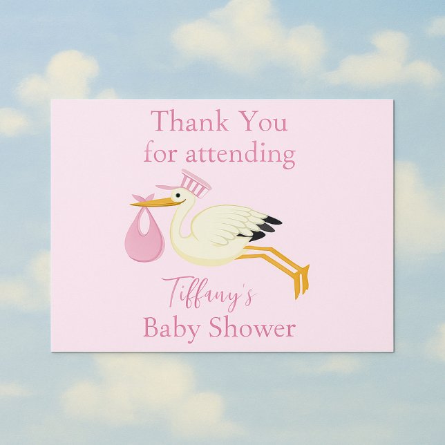Babydusche Danke, dass Sie Stork besucht haben Postkarte (Von Creator hochgeladen)