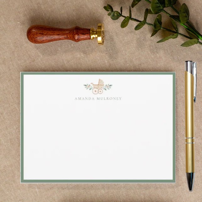 Babydusche Danke, Frau Flat Mitteilungskarte (Von Creator hochgeladen)