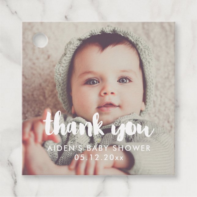 Babydusche danke geschenkanhänger (Vorderseite)