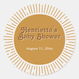 Babydusche Danke, hier kommt der Sohn. Runder Aufkleber