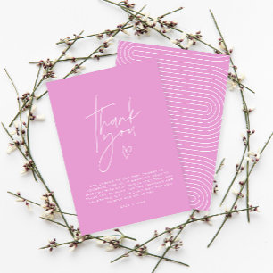 Babydusche danke Ihnen für die rosa elegante Moder Einladung