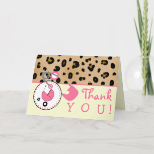 Babydusche Danke - Leopard Print & Diaper Button