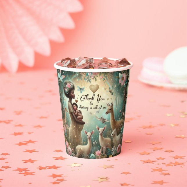 Babydusche Danke Paper Cup Set Pappbecher (Insitu)