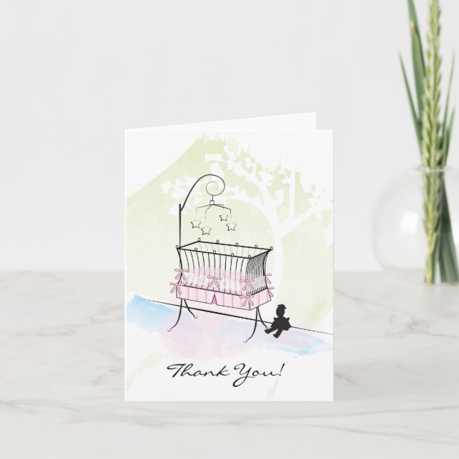 Babydusche Danke - Pink (Vorderseite)