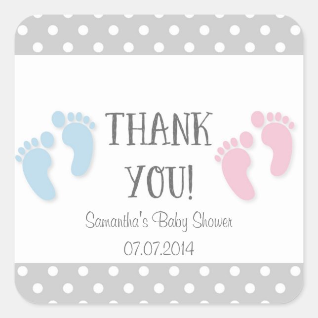 Babydusche Danke Stickers (Vorderseite)