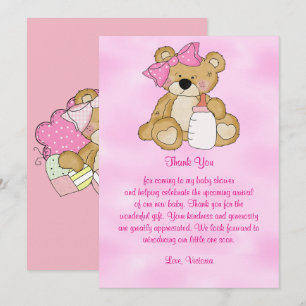 Babydusche Danke Teddy Bear Einladung