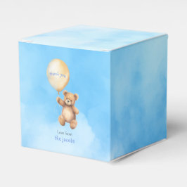 Babydusche Dankkarte mit niedlichem Teddybär Geschenkschachtel