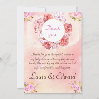 Babydusche Danksagkarte Einladung