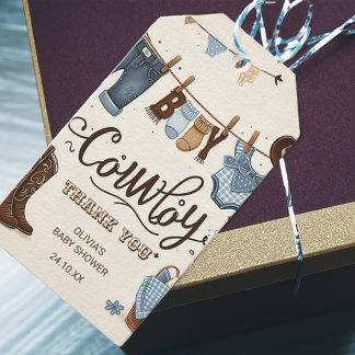 Babydusche Danksagkarte Geschenkanhänger