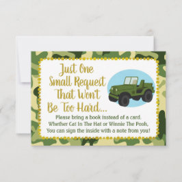 Babydusche der Camouflage mit einer Reservekarte Einladung