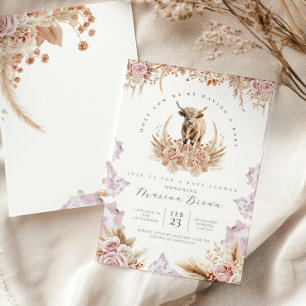 Babydusche der Highland Cow, Heilige Kuh, wir beko Einladung