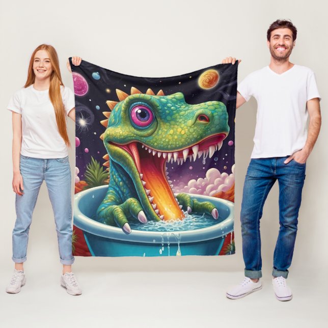 Babydusche Dino-Mite Fleecedecke (Beispiel)