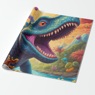 Babydusche Dino-Mite Geschenkpapier