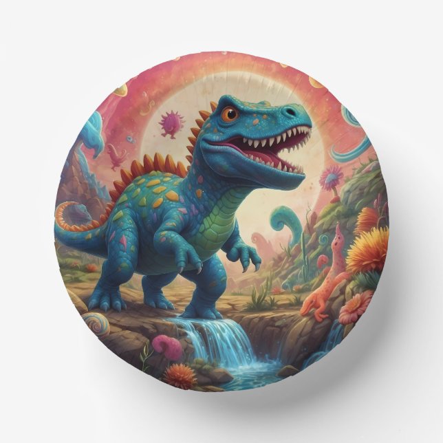 Babydusche Dino-Mite Pappteller (Vorderseite)