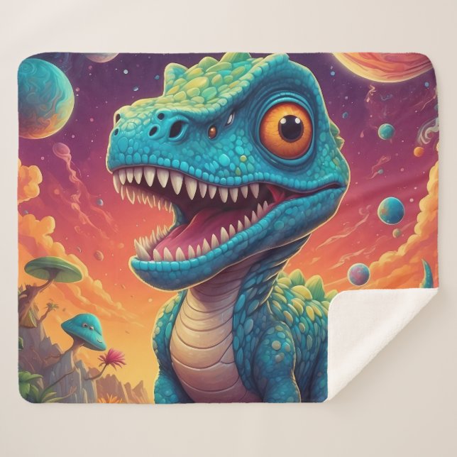 Babydusche Dino-Mite Sherpadecke (Vorderseite (Horizontal))