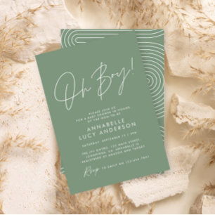 Babydusche Drehbuch modern schlanke, elegant Einladung