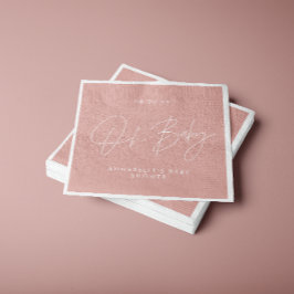 Babydusche Drehbuch moderne Rose pink elegant Serviette