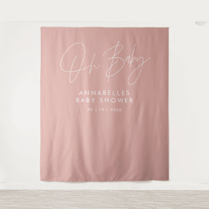 Babydusche Drehbuch moderne Rose pink elegant Wandteppich