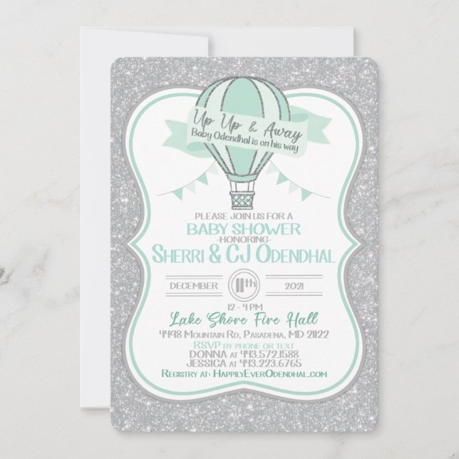 Babydusche Einladung (Vorderseite)